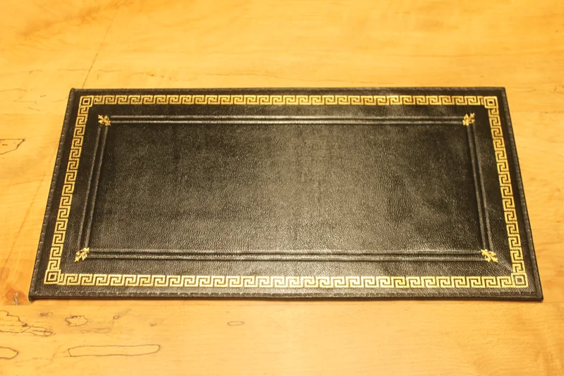 Desk pad 01 — Greek-key border