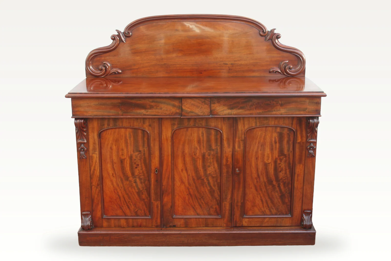 A mid Victorian mahogany three door chiffonier — view 2