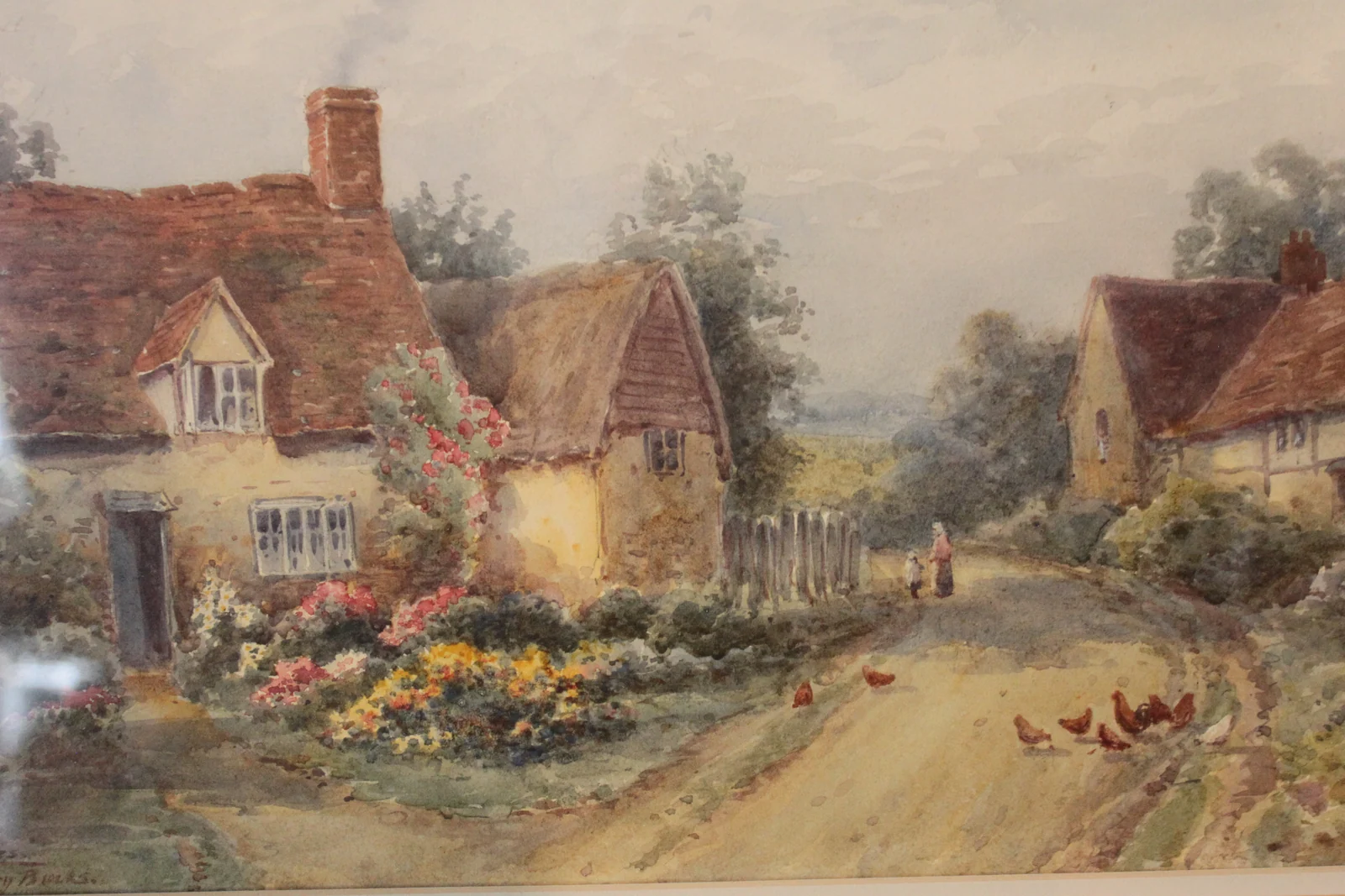 Framed watercolour by Harold Lawes — view 2