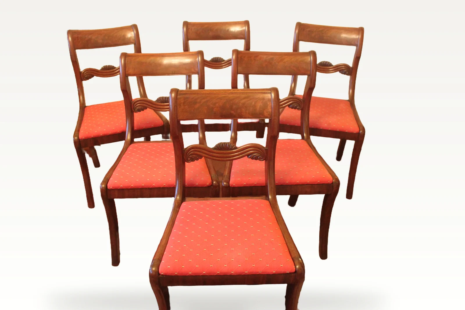Set of six Regency chairs