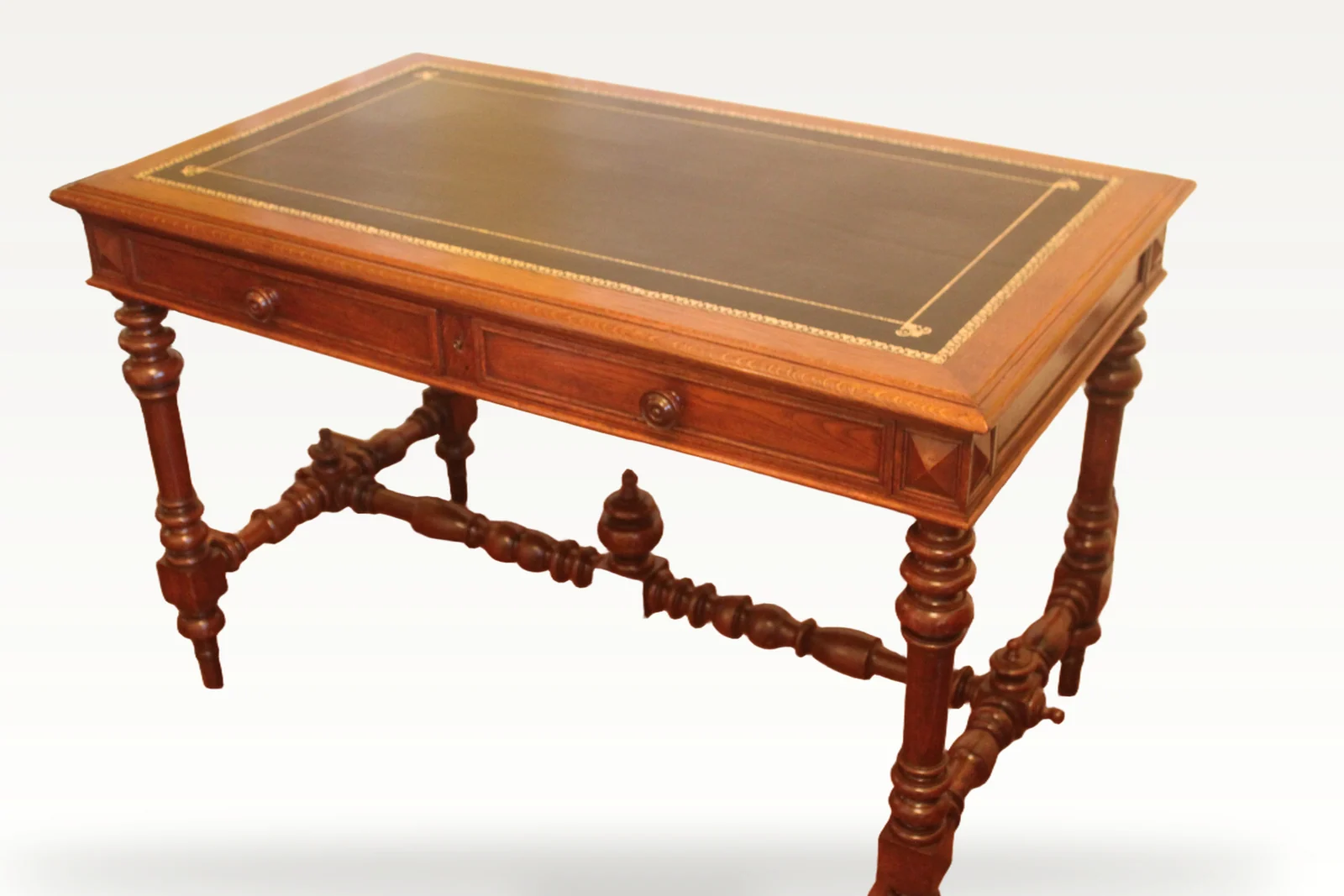 19th century French double sided library table — view 3