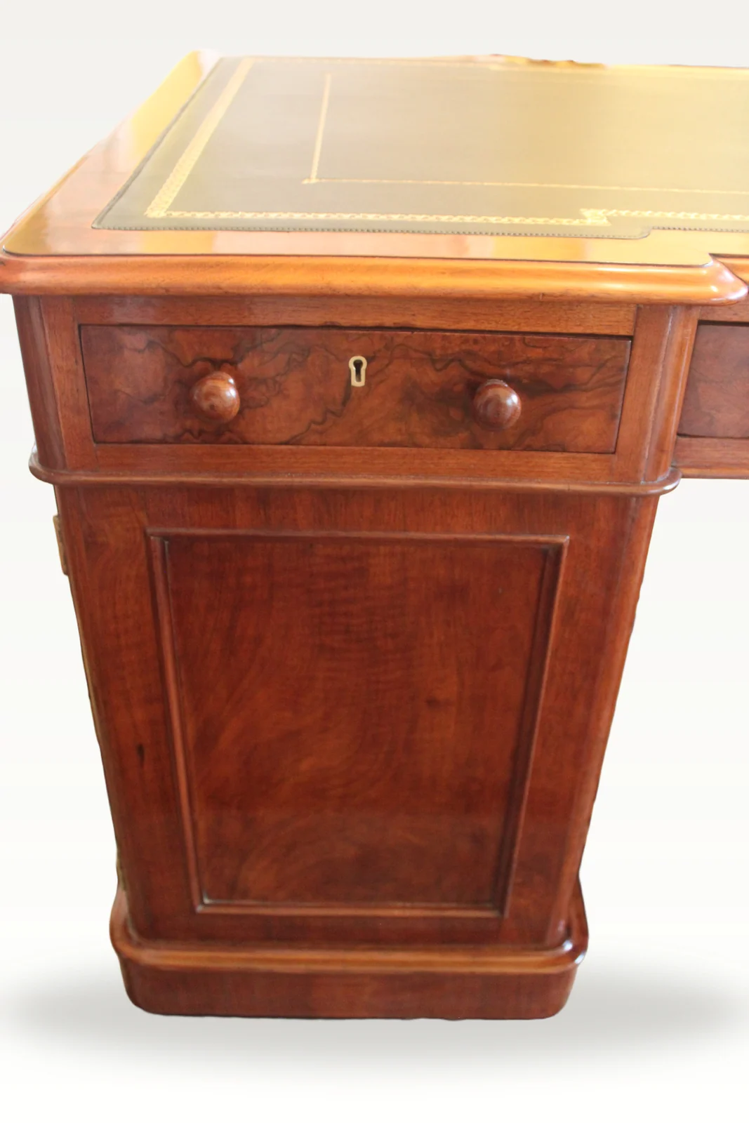 A rare Victorian burr walnut partners desk by Edwards & Roberts — view 11