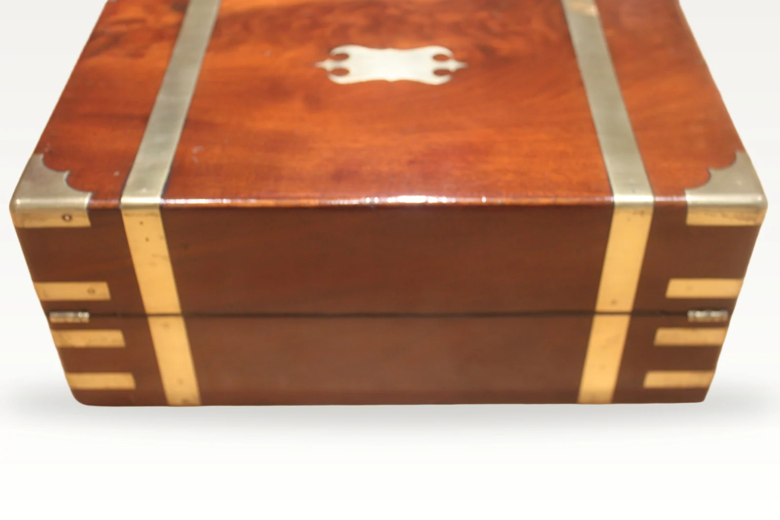 Campaign style mahogany writing slope with secret drawers — view 3