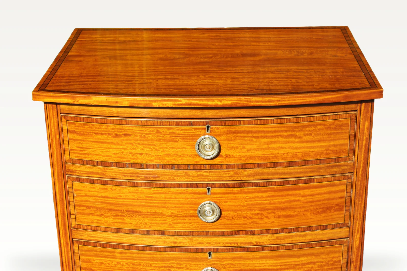 Sheraton Revival Satinwood chest — view 4