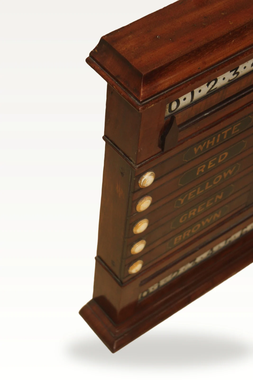 A rare mahogany billiard and Life Pool scoreboard — view 5