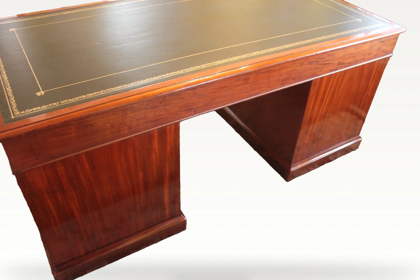 Late Georgian mahogany pedestal desk — view 7