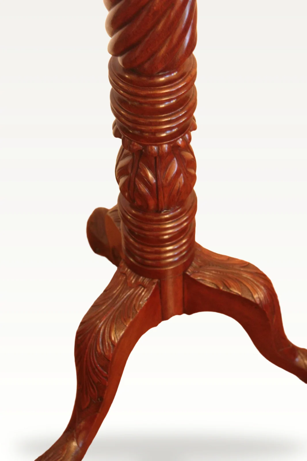 19th century mahogany torchiere — view 3
