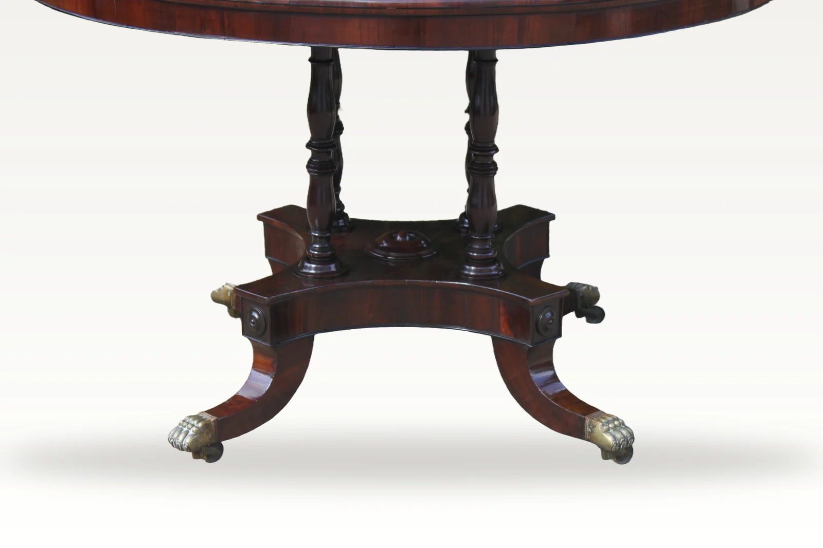 Regency period rosewood and brass inlaid centre or breakfast table — view 11