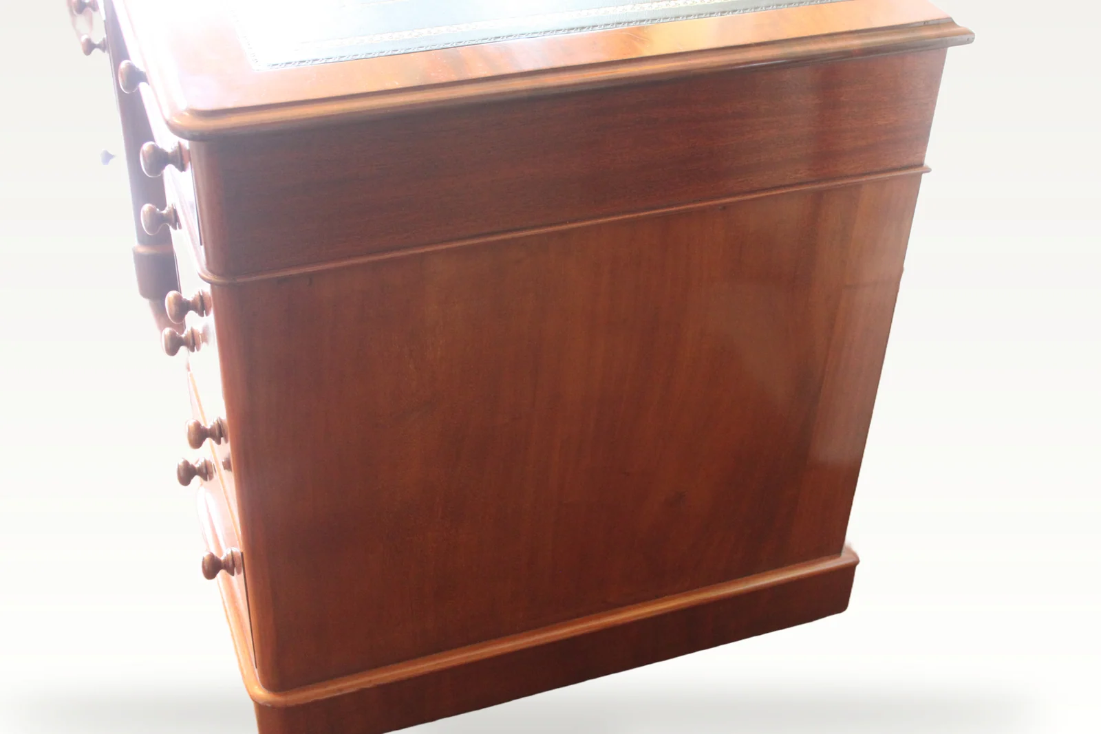 Victorian mahogany pedestal desk by Edwards & Roberts — view 7