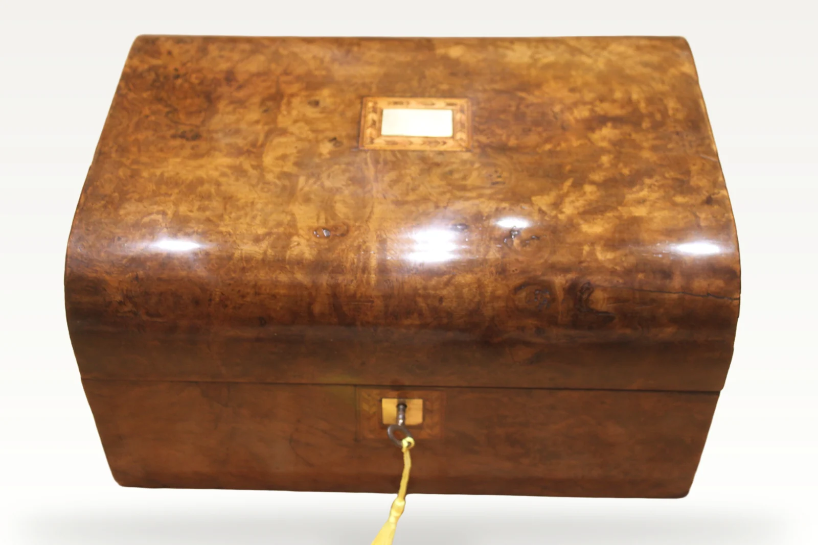 Victorian burr walnut writing slope 4907