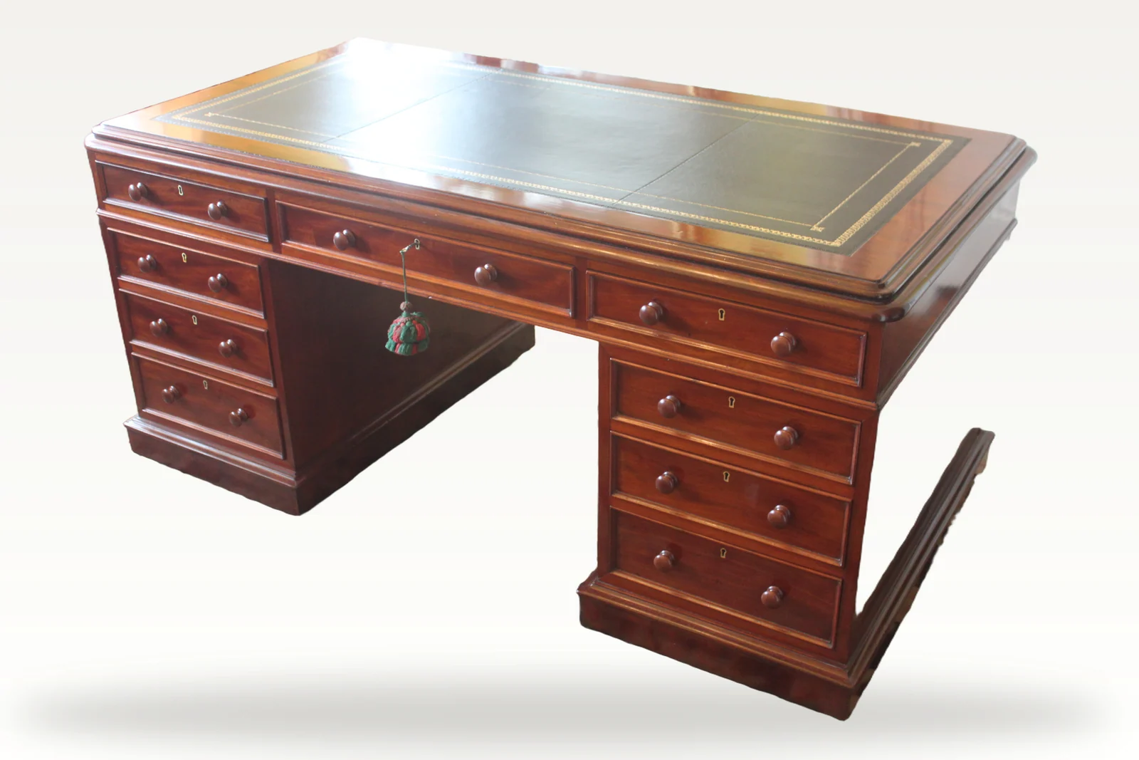 A Victorian mahogany partners desk — view 5