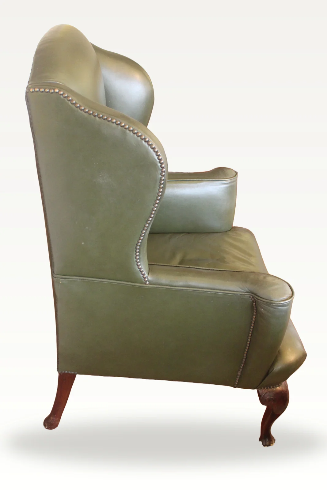 Late 19th century Queen Anne style wing chair — view 5