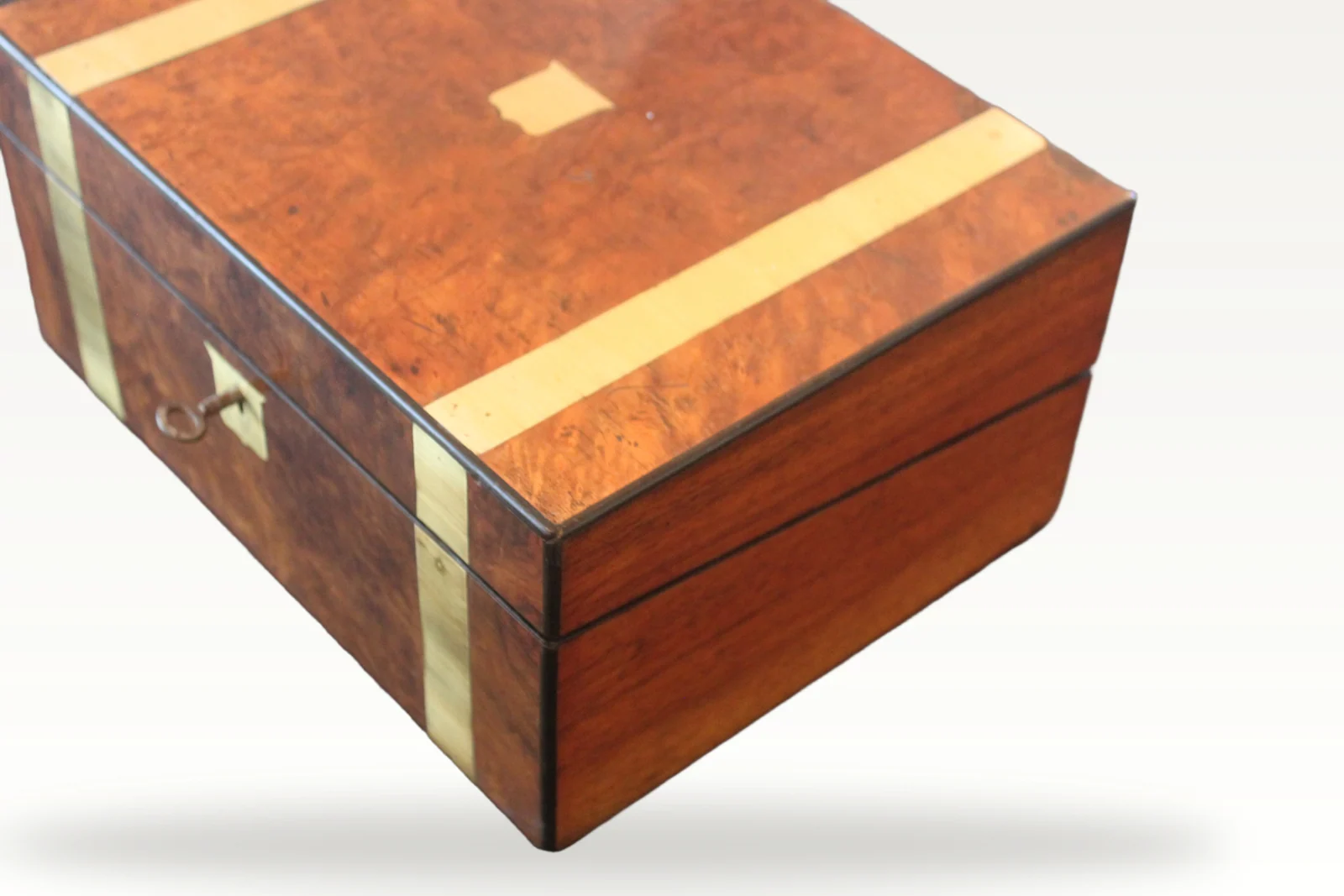 Victorian brass bound writing slope — view 3