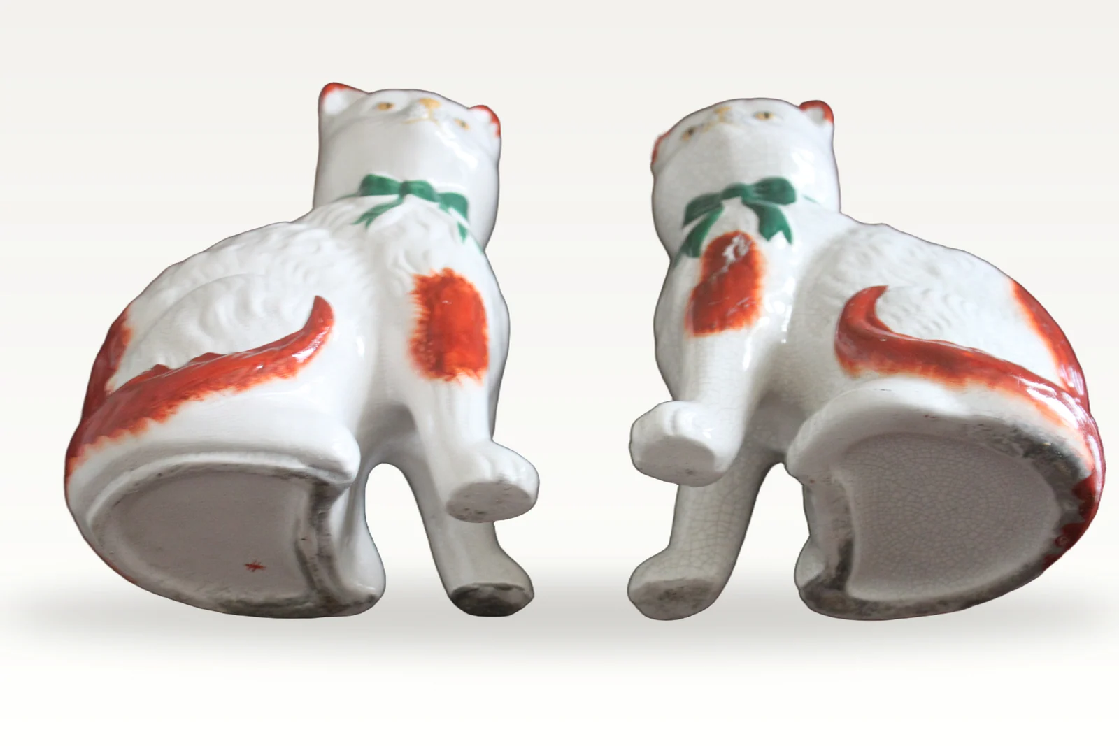 Pair of Staffordshire cats — view 6