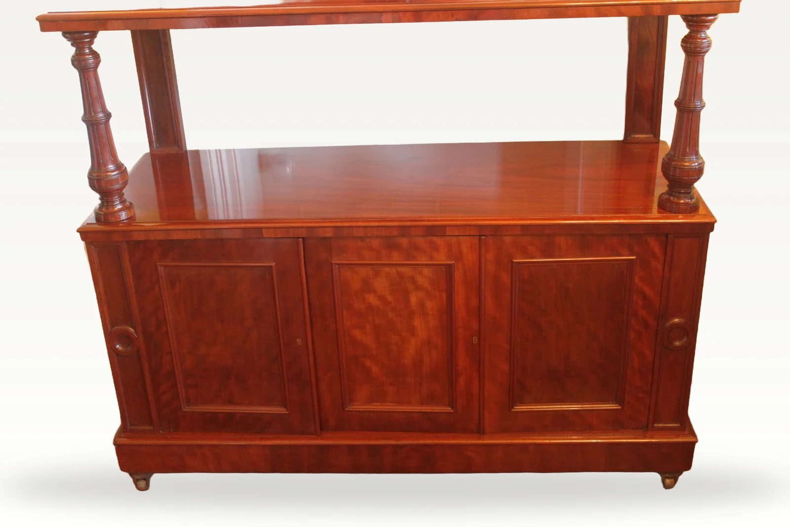 Victorian mahogany buffet sideboard by James Shoolbred & Co — view 3