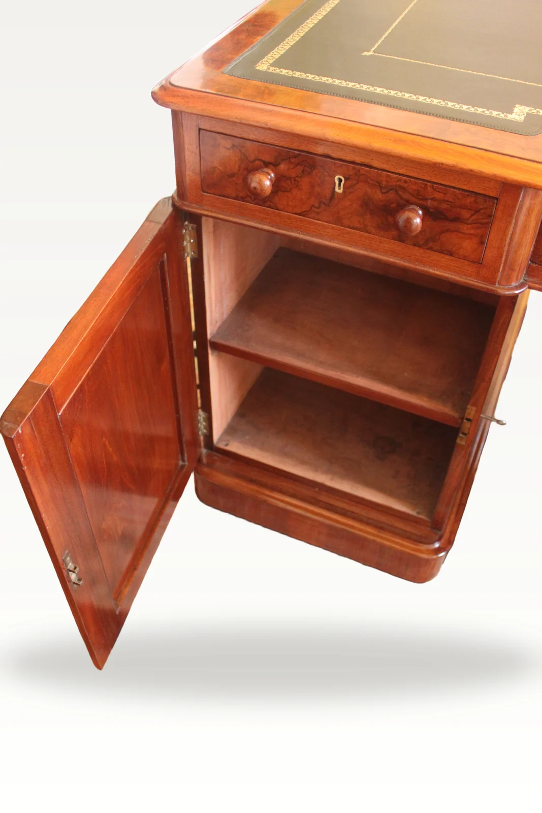 A rare Victorian burr walnut partners desk by Edwards & Roberts — view 5