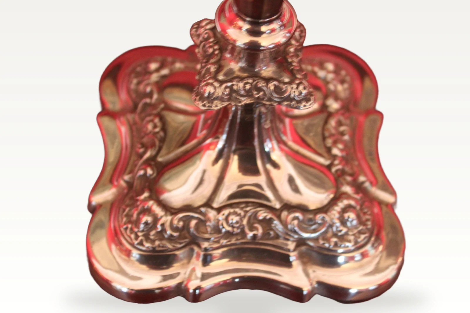Pair of Victorian silver plated candlesticks — view 2