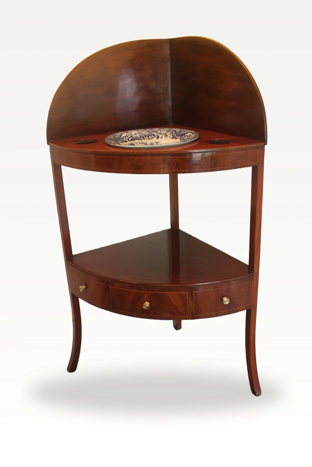 Georgian mahogany corner washstand — view 2