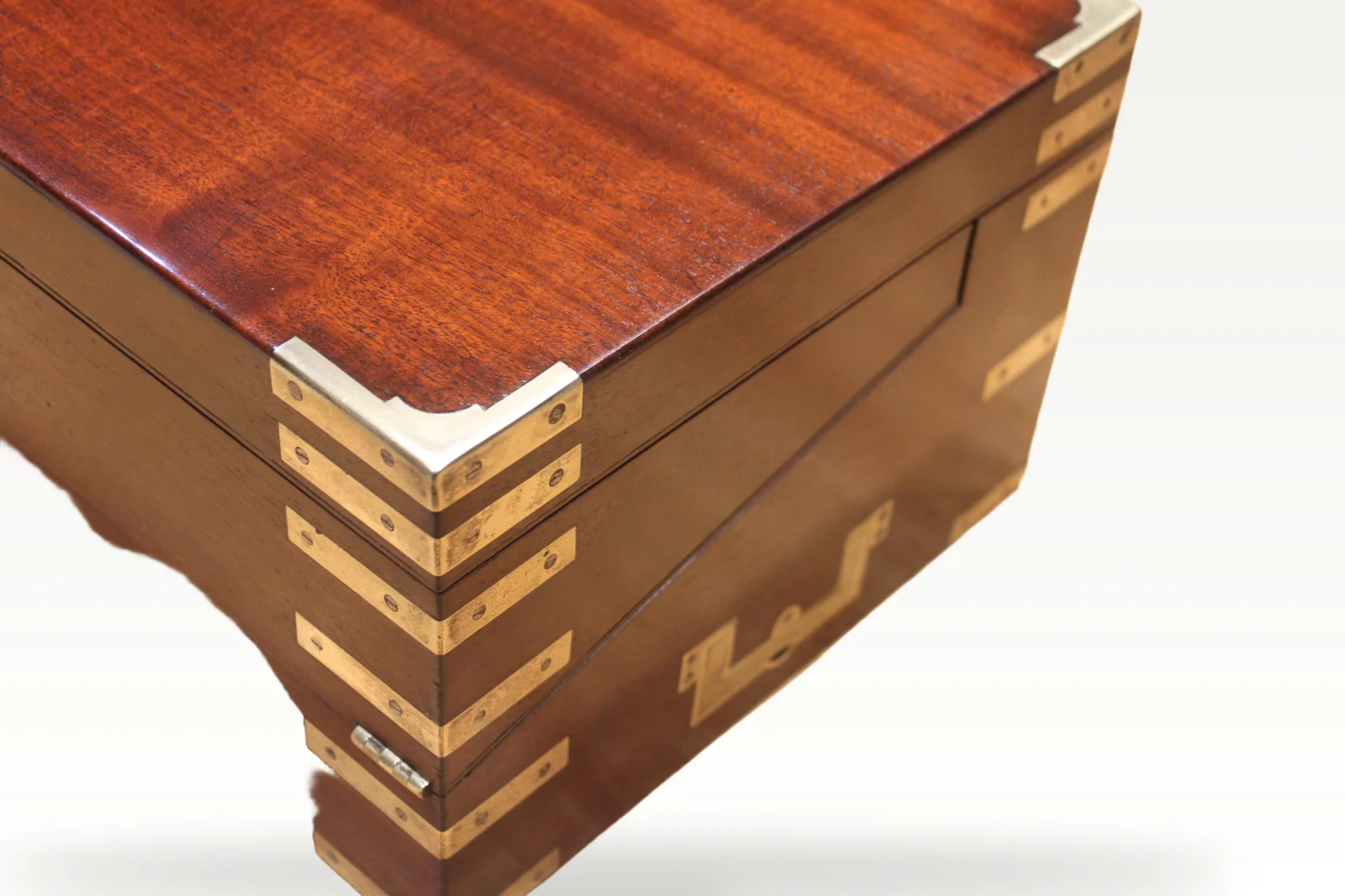 A 19th century mahogany bi-fold campaign writing slope — view 5