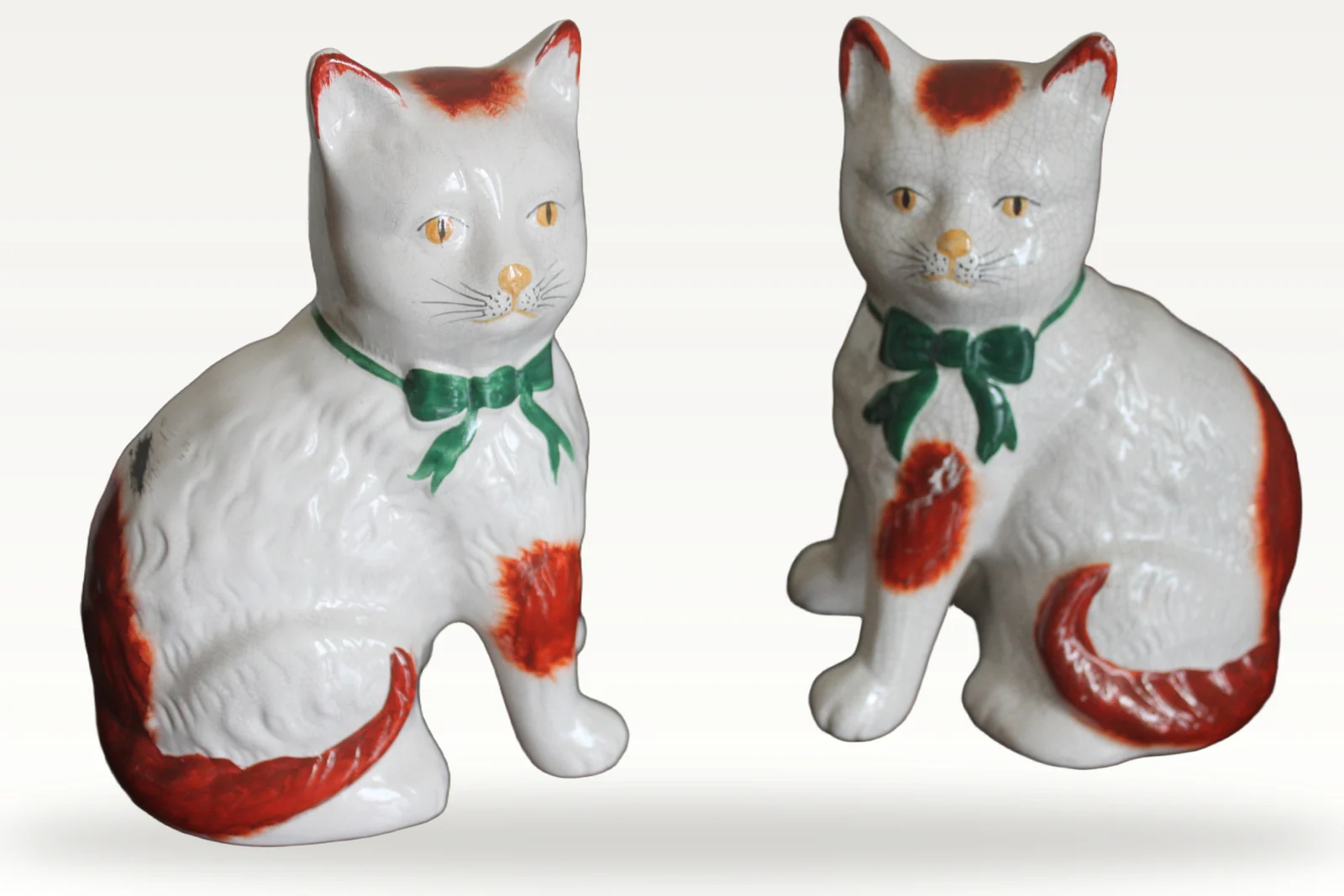 Pair of Staffordshire cats