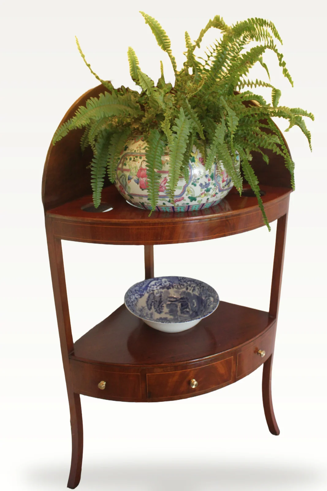 Georgian mahogany corner washstand — view 7