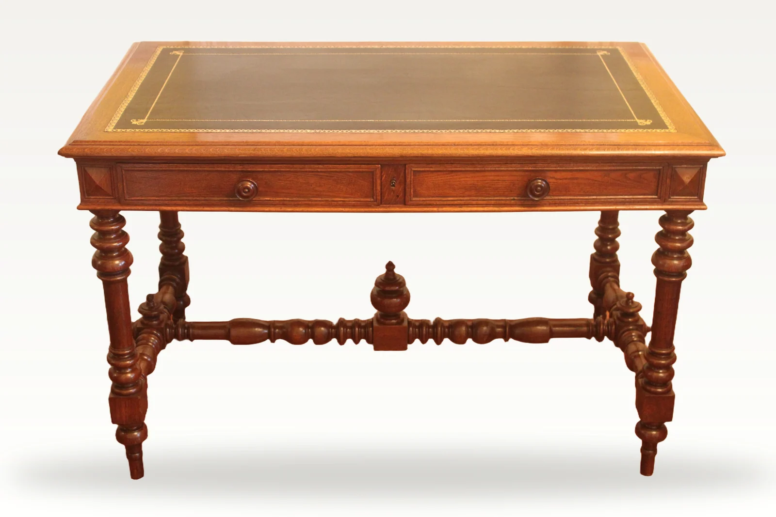19th century French double sided library table — view 2