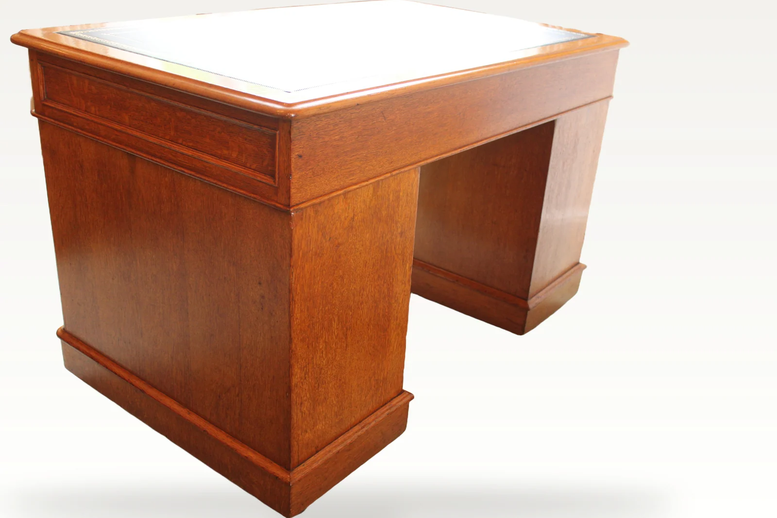 Victorian oak nine drawer pedestal desk by Edwards & Roberts — view 11