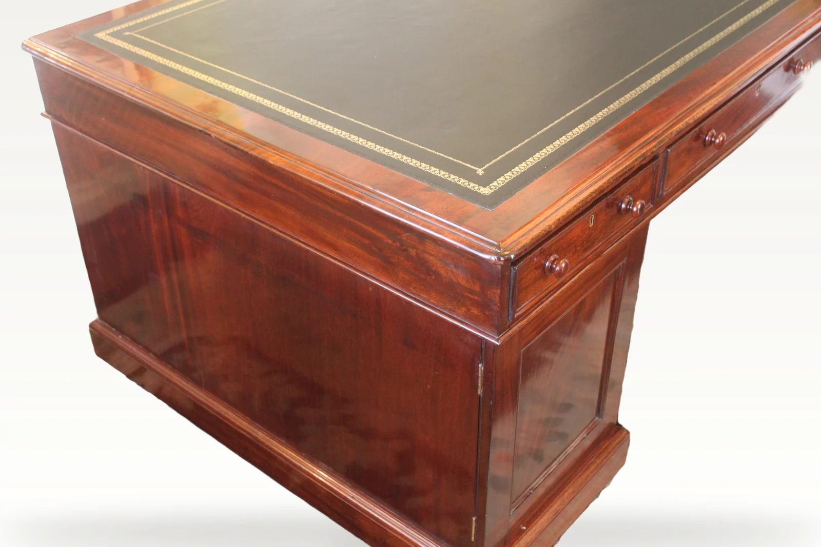 Victorian mahogany partners desk — view 3
