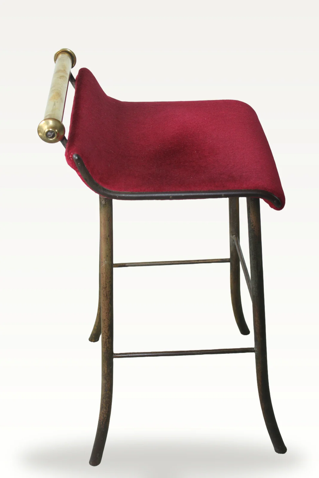 A 19th century brass and steel music stool — view 3