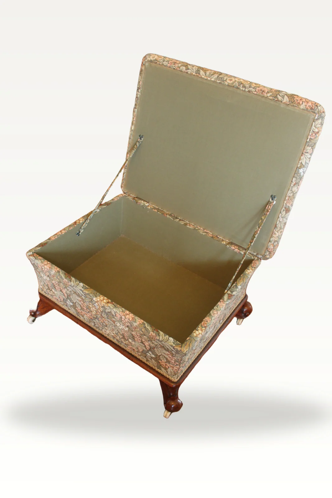 An impressive Victorian mahogany foot stool or ottoman — view 7