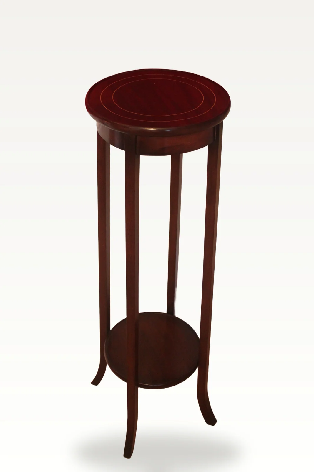 Edwardian mahogany line inlaid jardiniere stand