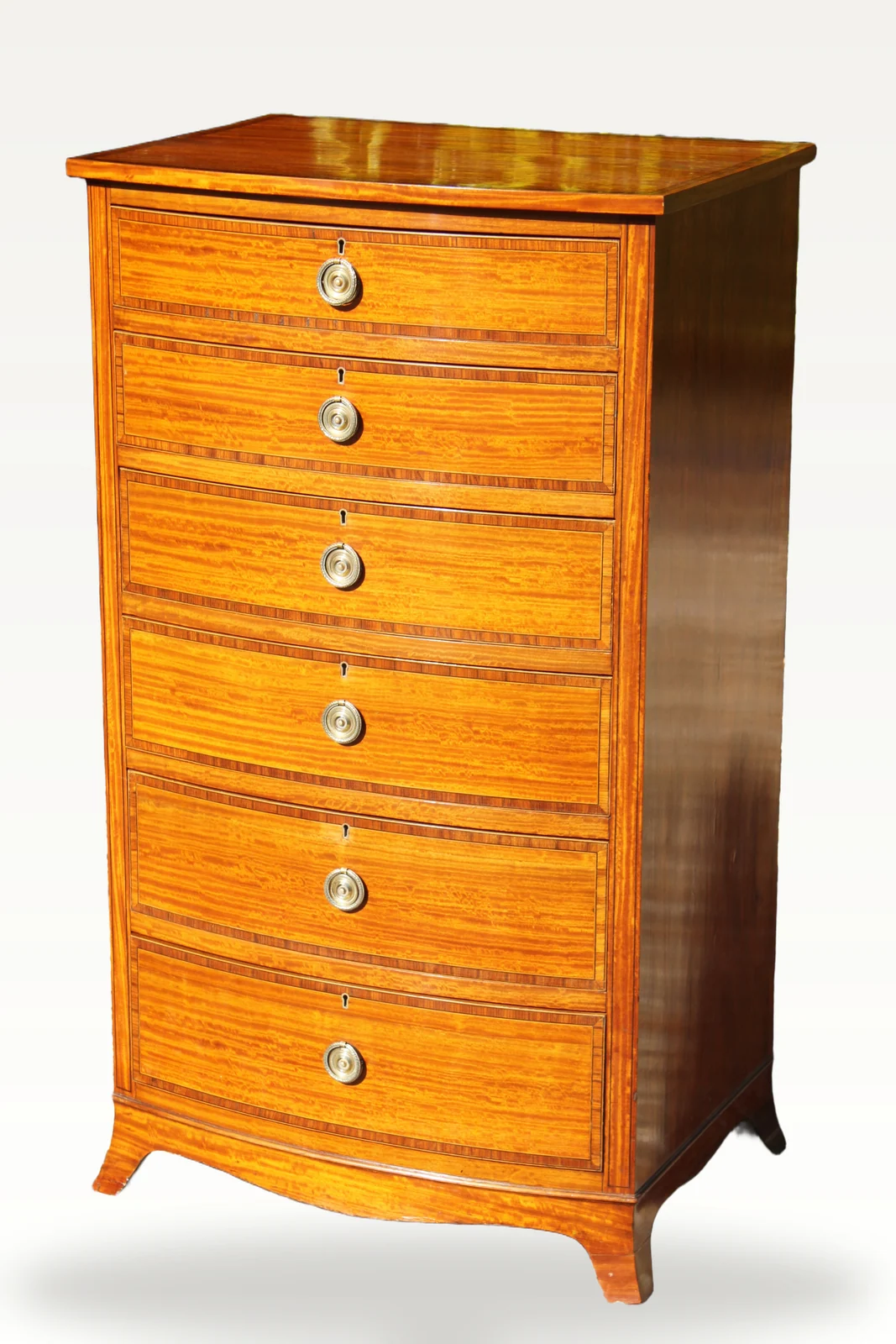 Sheraton Revival Satinwood chest — view 3
