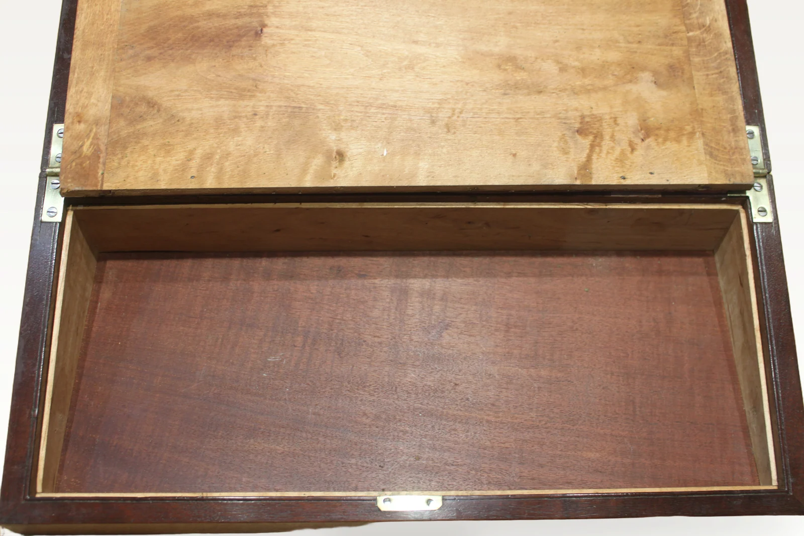 A 19th century mahogany bi-fold campaign writing slope — view 9