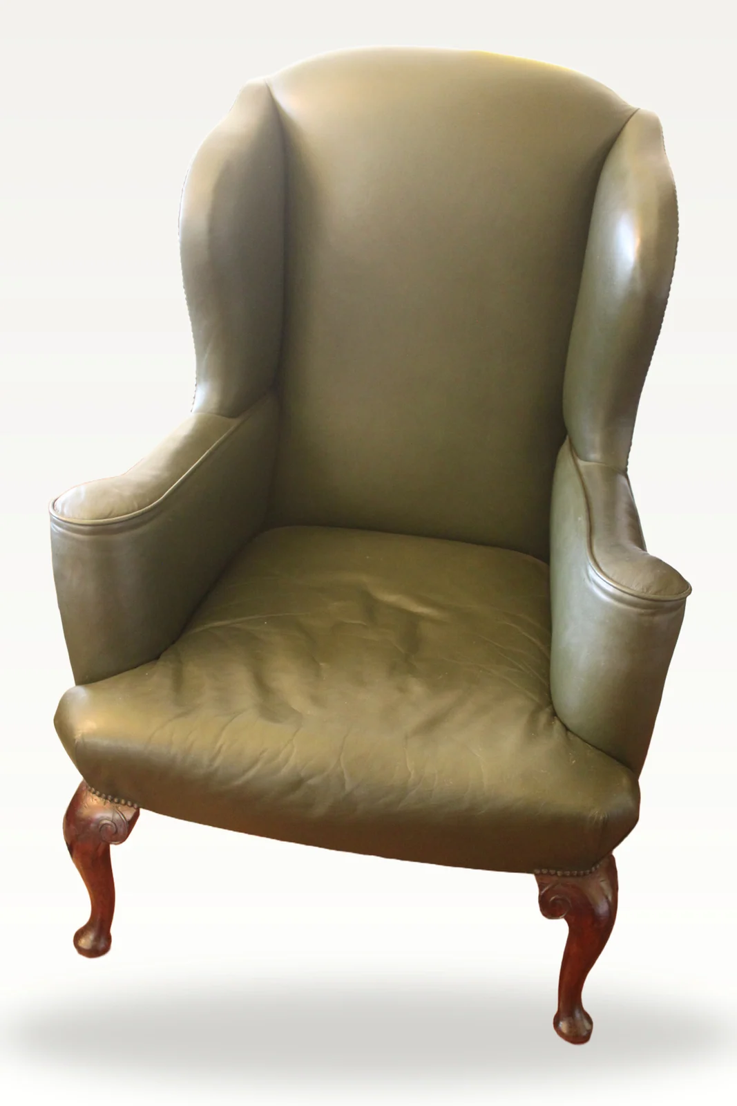 Late 19th century Queen Anne style wing chair