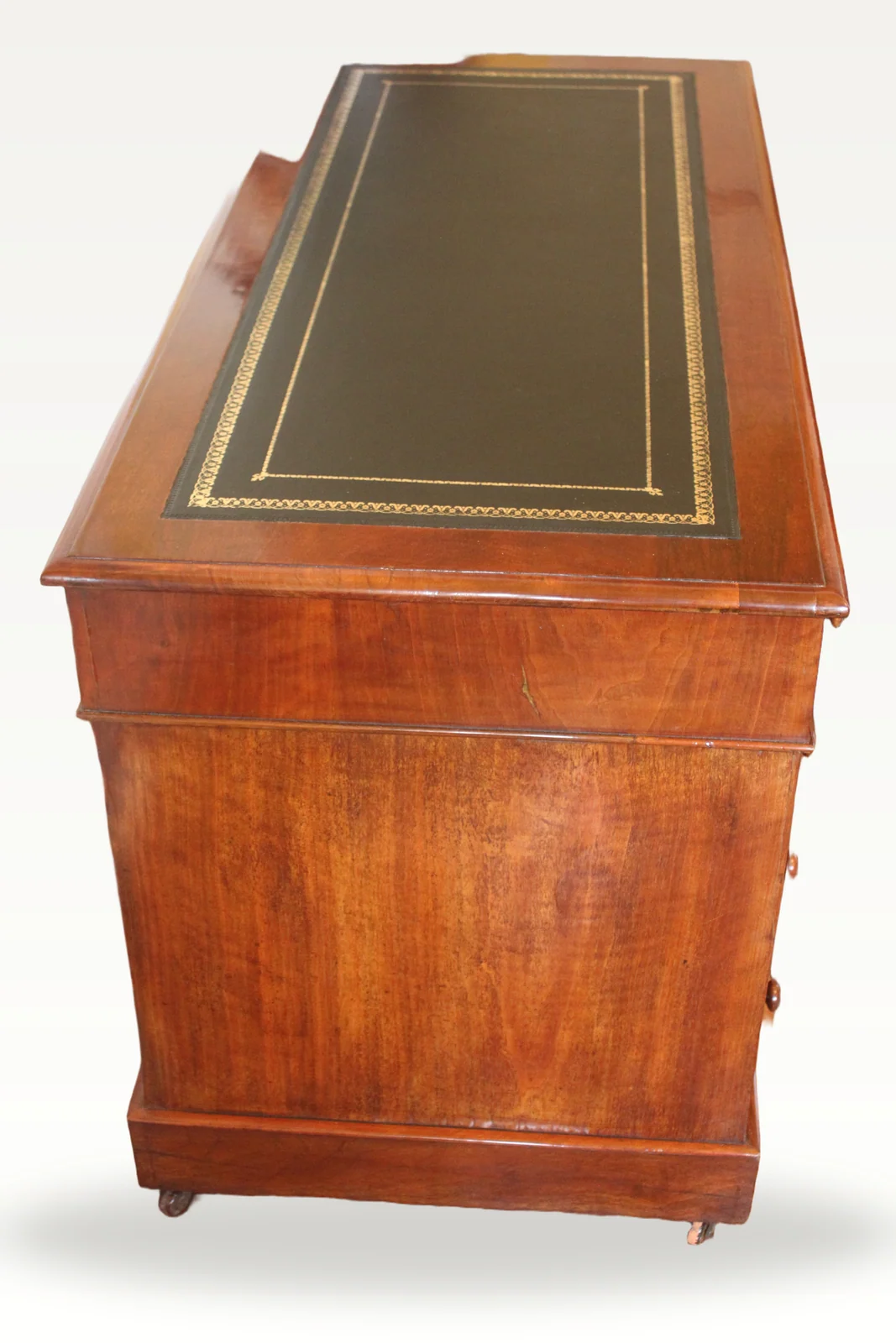 Victorian mahogany pedestal desk — view 8