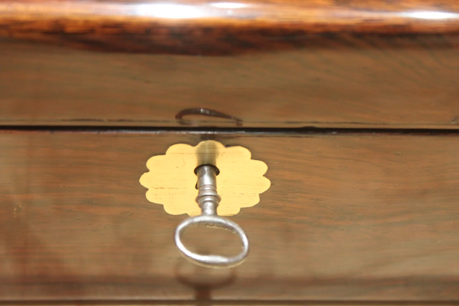 Victorian rosewood and brass bound writing slope — view 3