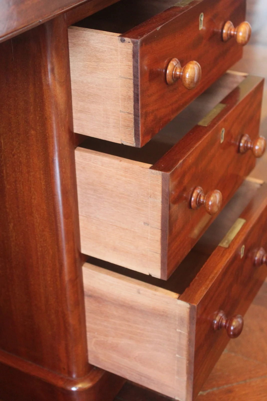 Victorian mahogany pedestal desk by Edwards & Roberts — view 11