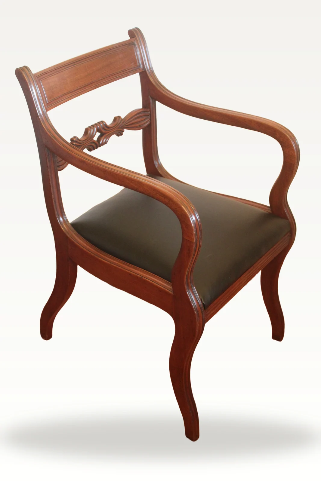 Regency period mahogany armchair — view 2