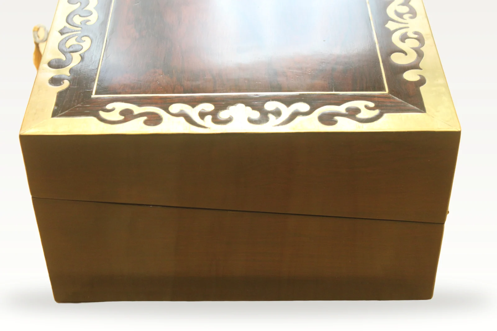 A Regency period rosewood and brass inlaid writing slope + secret drawers 4904 — view 6