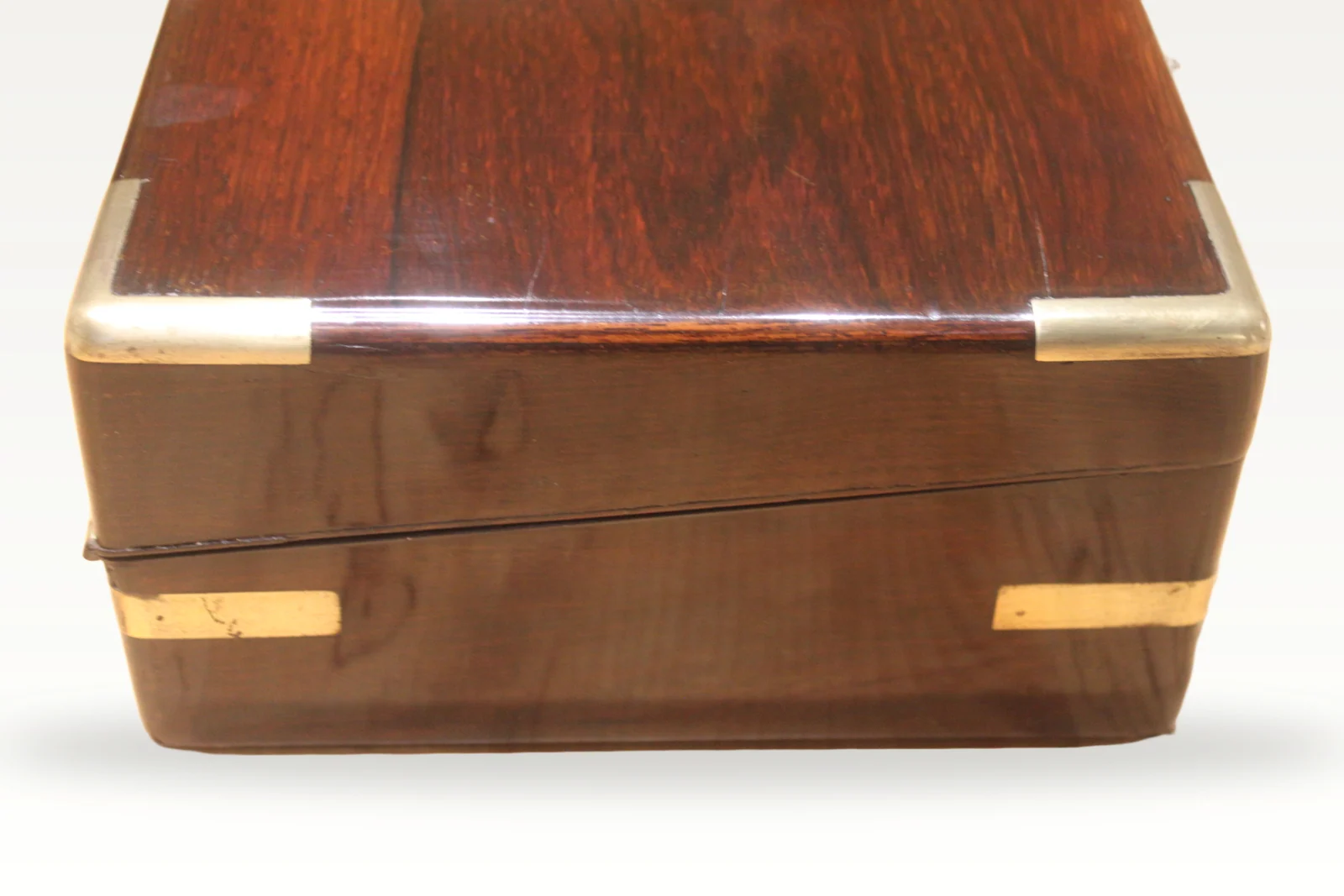 Victorian rosewood and brass bound writing slope — view 4