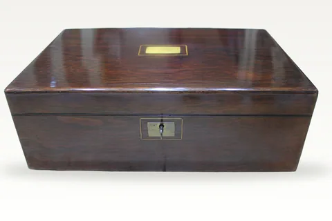 An early Victorian rosewood writing slope