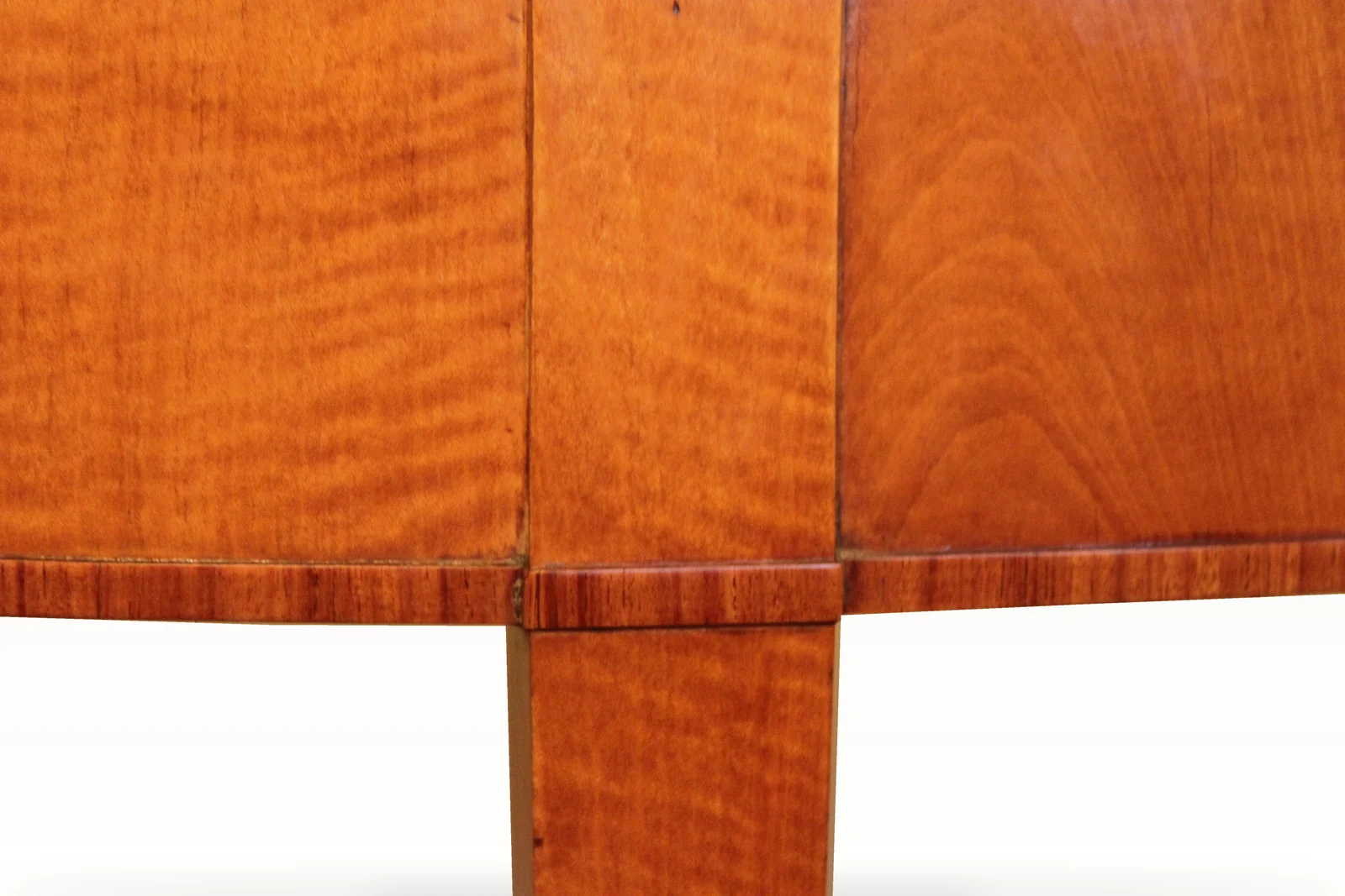 An early 19th century satinwood demi-lune console table — view 7