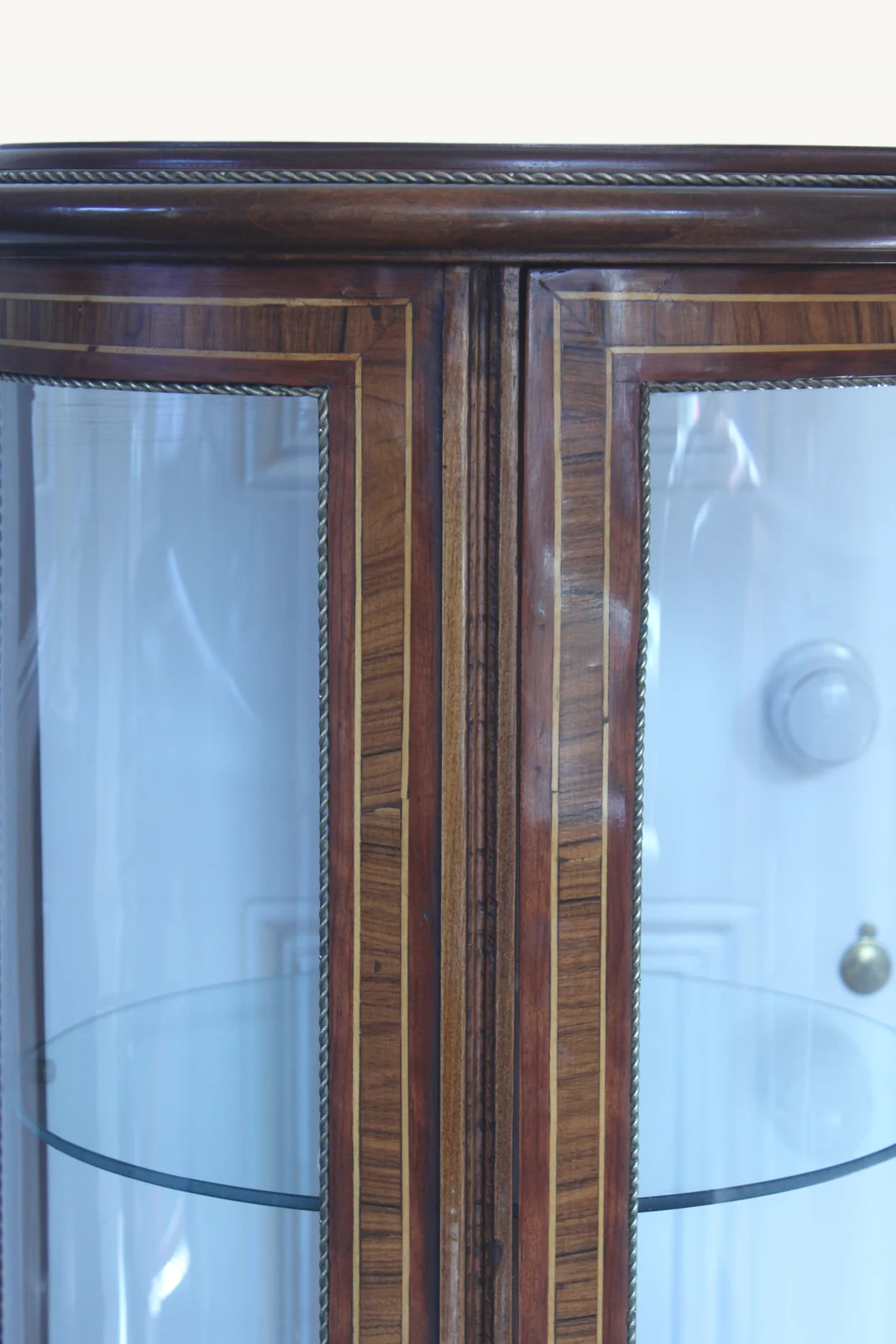 Late 19th century inlaid vitrine/bijouterie cabinet — view 5