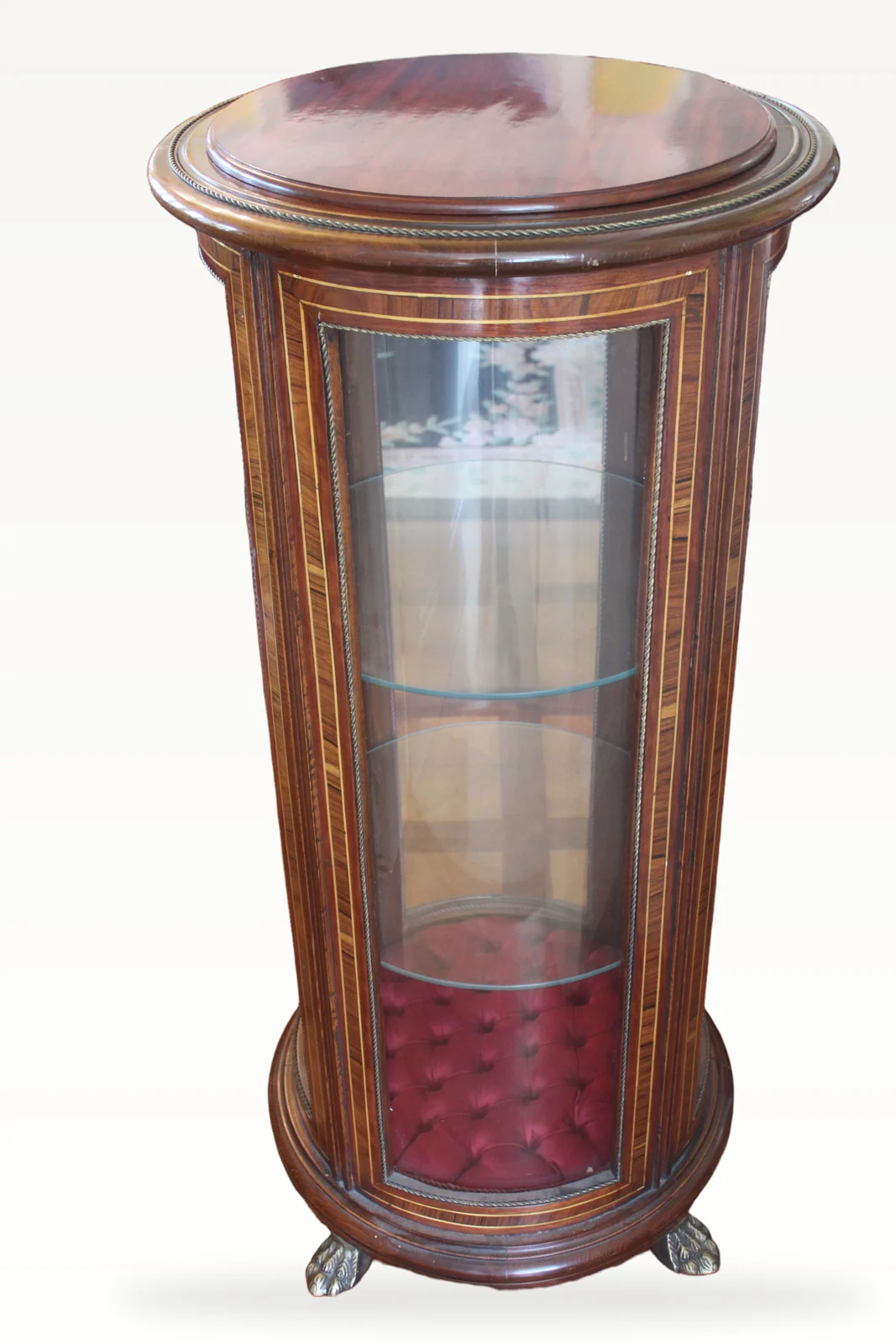 Late 19th century inlaid vitrine/bijouterie cabinet — view 3