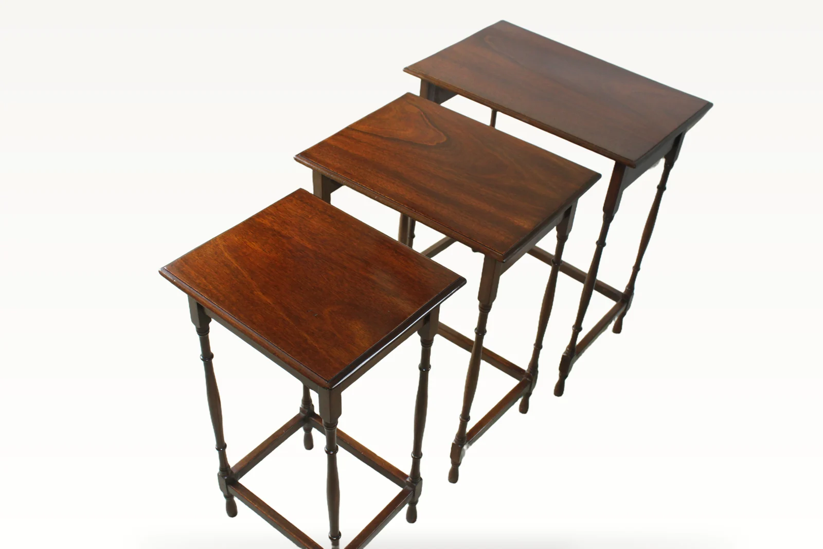 An Edwardian nest of three tables — view 2