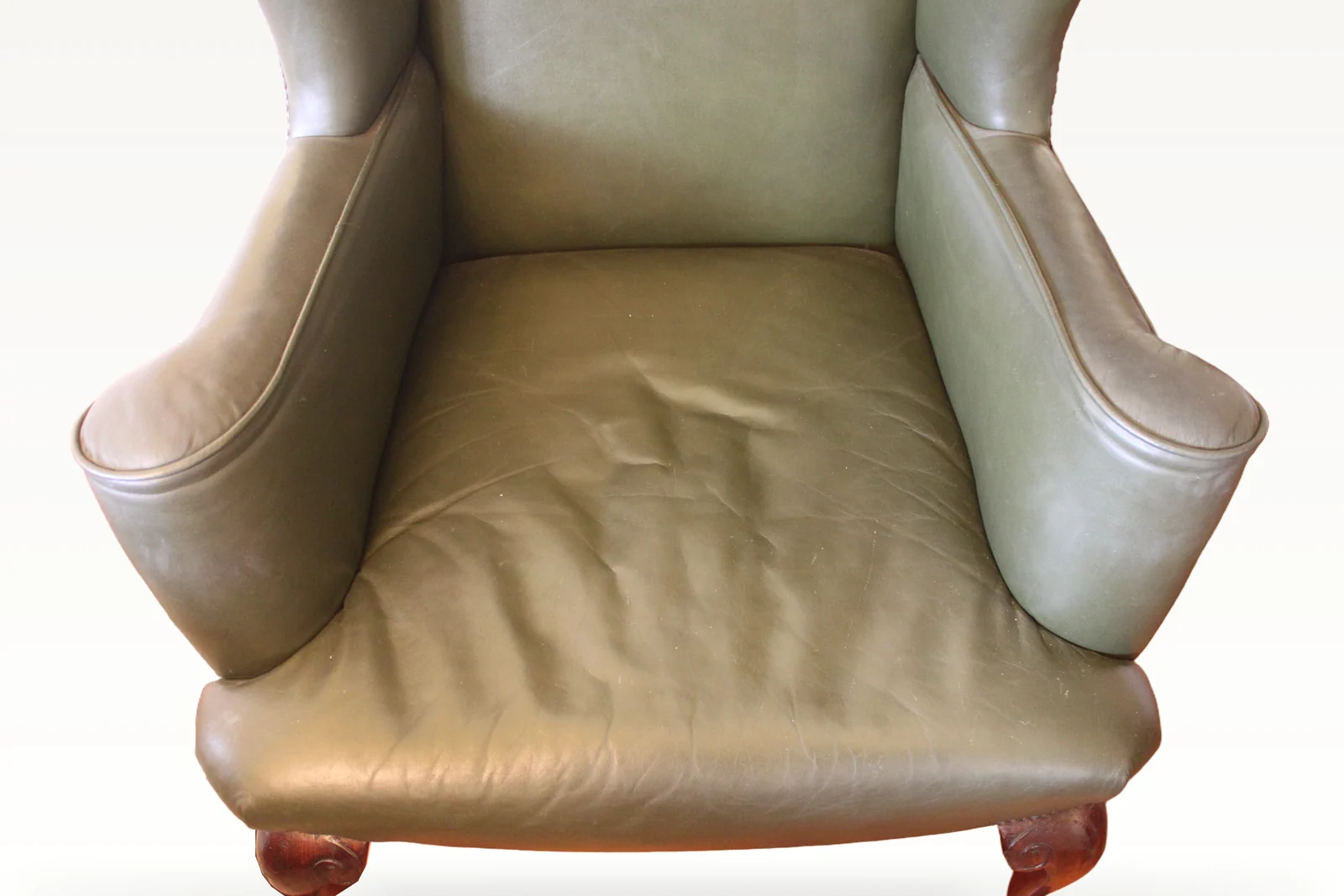 Late 19th century Queen Anne style wing chair — view 2