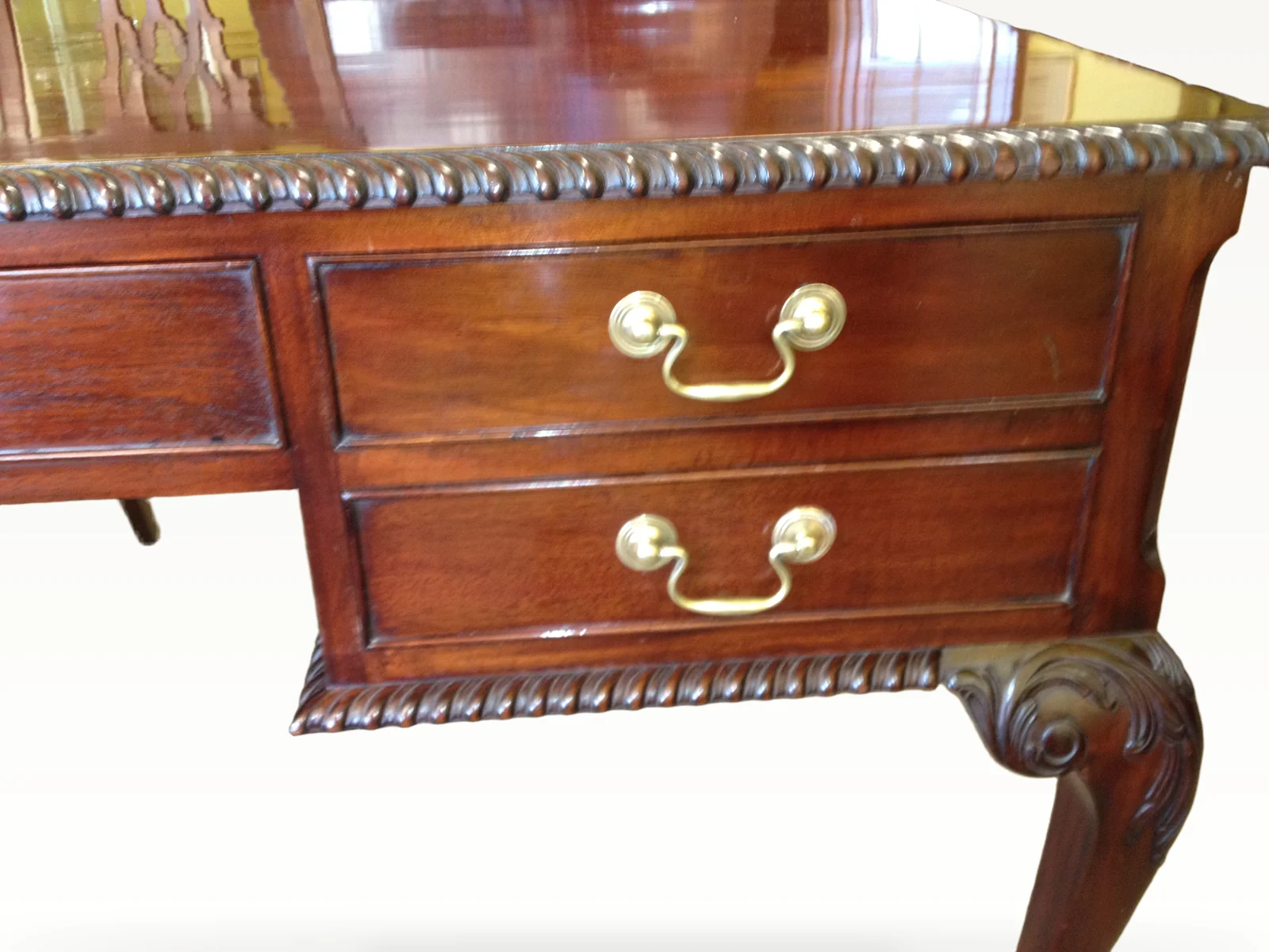 Chippendale style Mahogany Partners’ Desk/Library — view 10