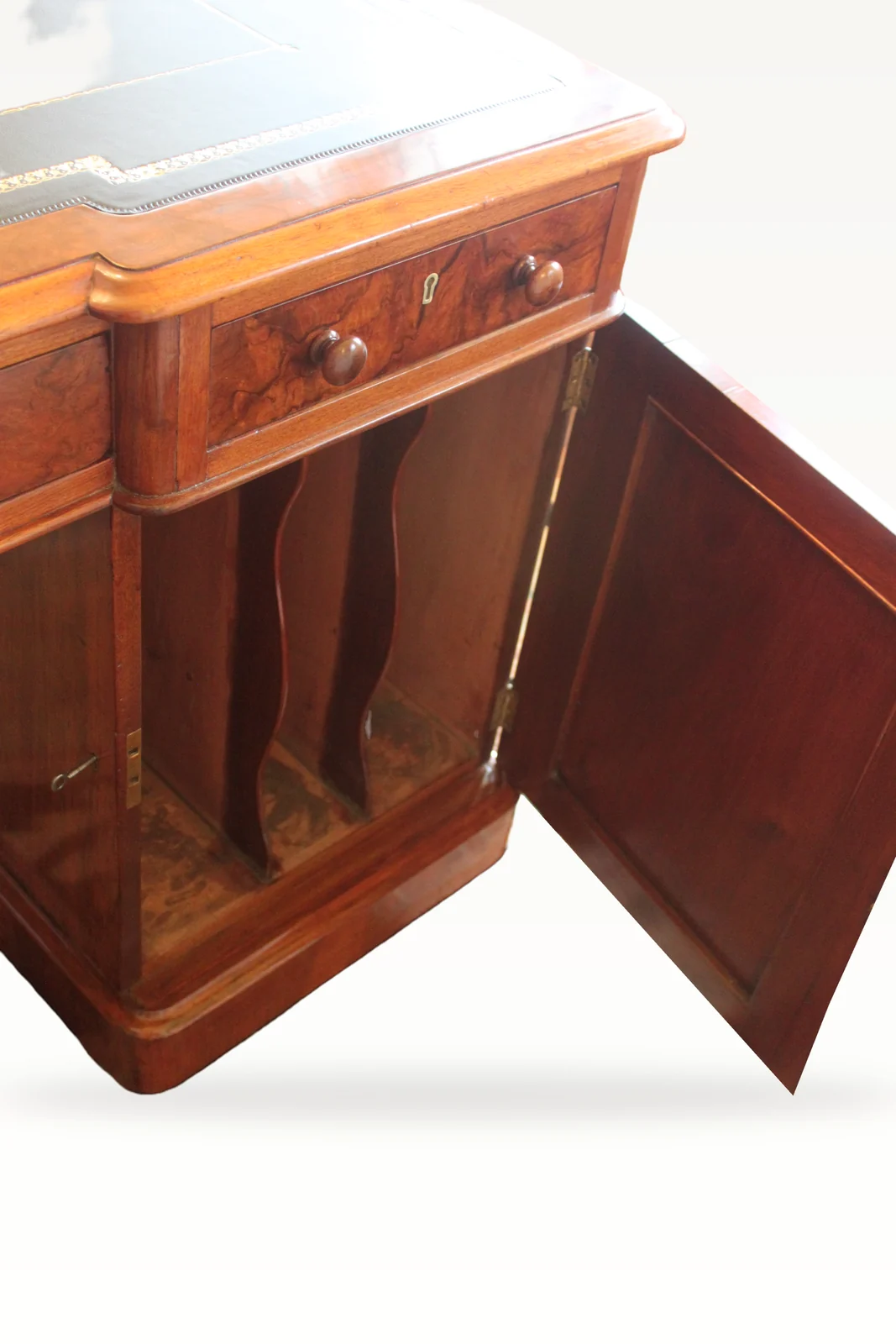 A rare Victorian burr walnut partners desk by Edwards & Roberts — view 6