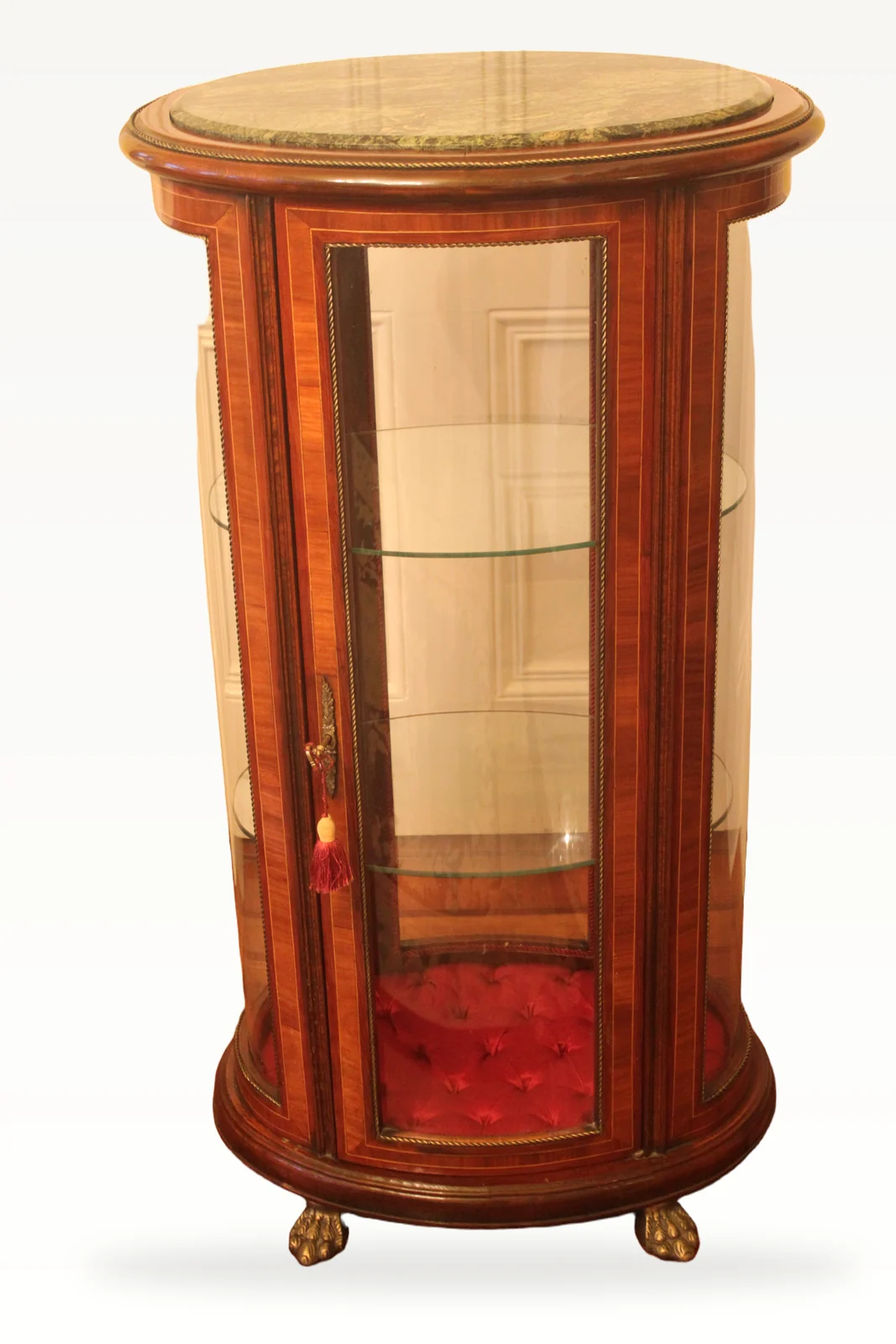 FRENCH INLAID VITRINE OR BIJOUTERIE CABINET