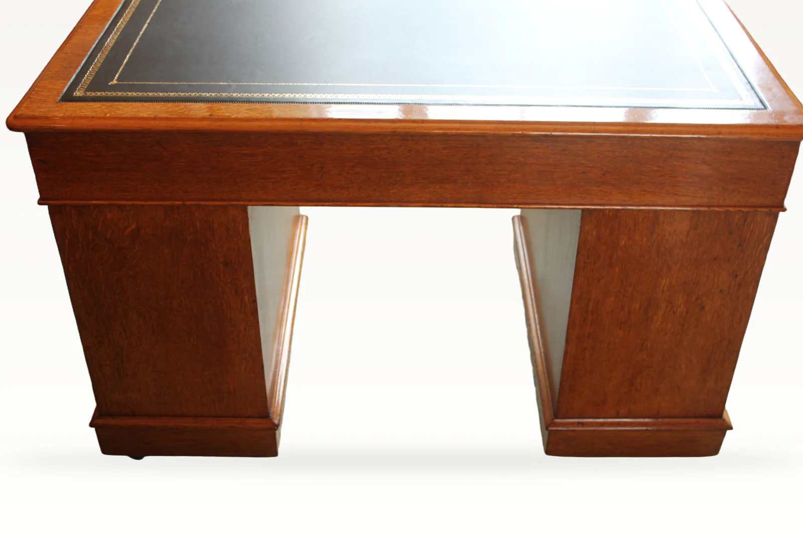 Victorian oak nine drawer pedestal desk by Edwards & Roberts — view 13